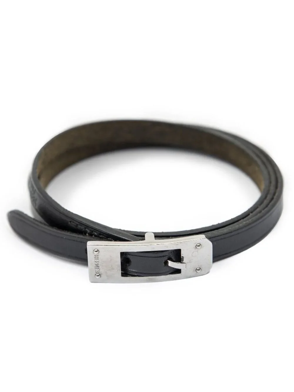 Hermes Kelly Ardion Triple Tour Bracelet Black Swift Leather